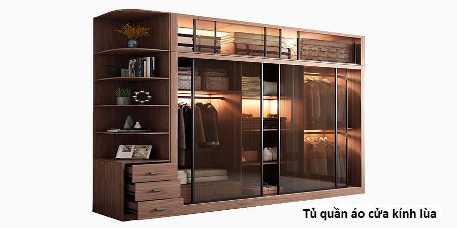 Tủ quần áo cửa kính lùa